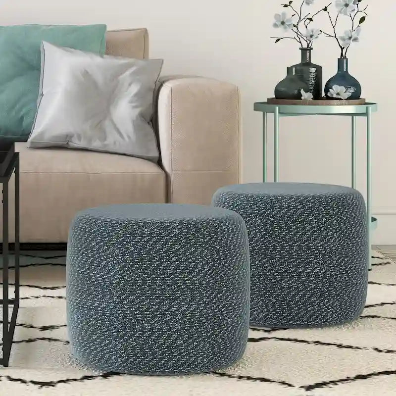 Pouf rond tressé WYNDENHALL Brodie