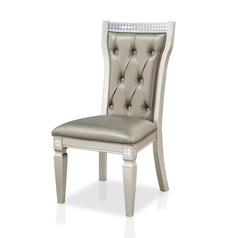 Ensemble de salle à manger 7 pièces Medlee Glam en bois gris de Furniture of America