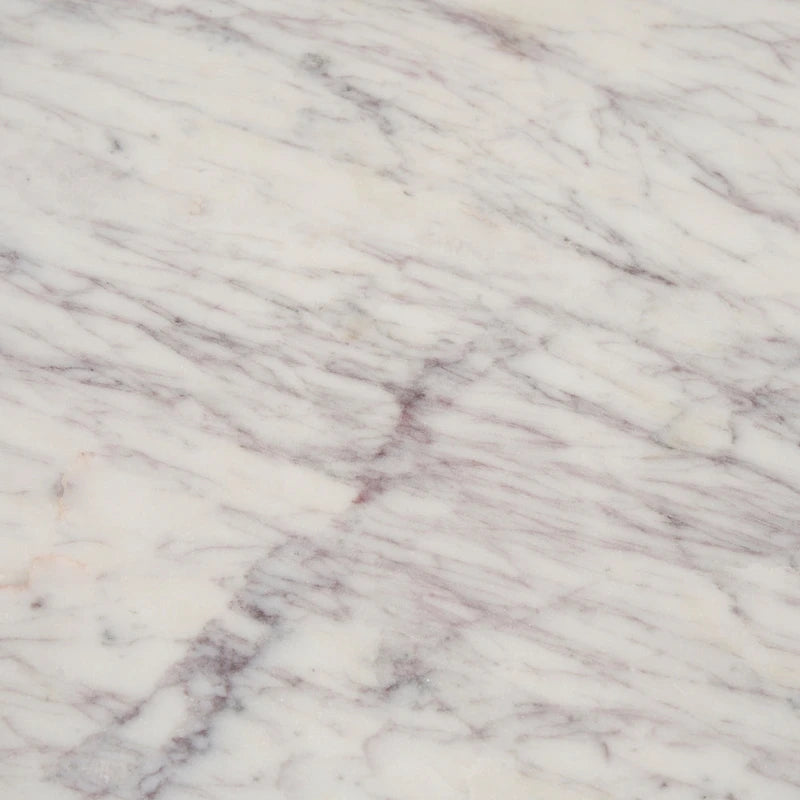 Table d'appoint ronde Bianca en bois brun foncé avec marbre - 56 cm (L) x 56 cm (l) x 56 cm (H)