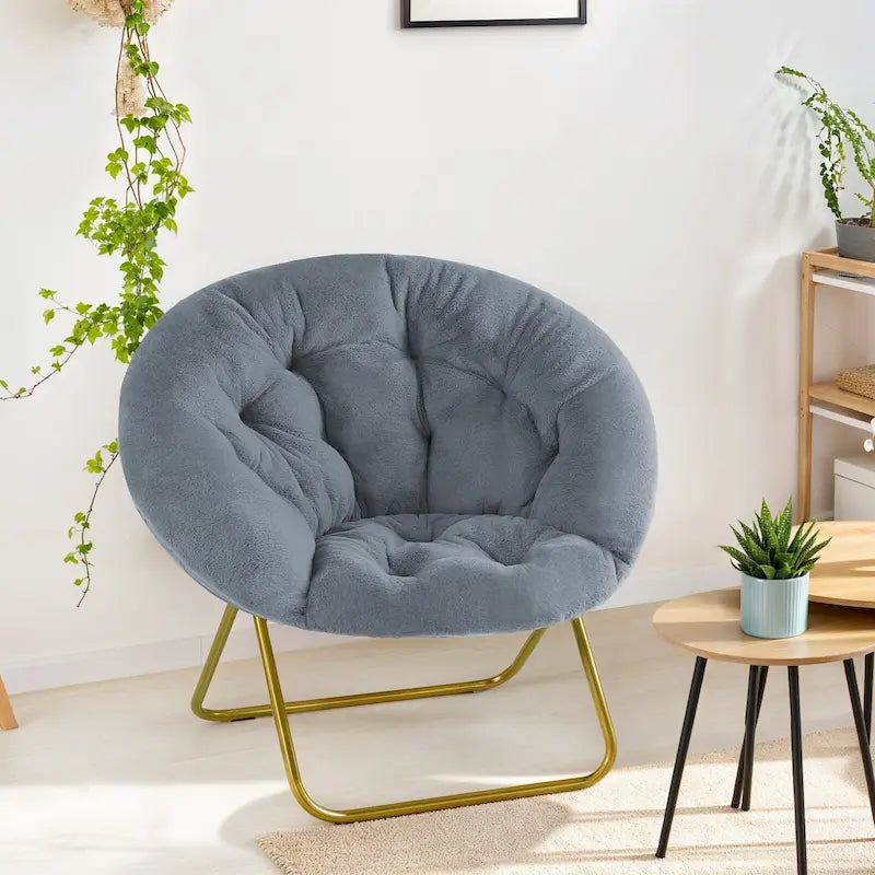 Fauteuil d'appoint confortable en lin capitonné, canapé-fauteuil de lecture pour salon, chambre