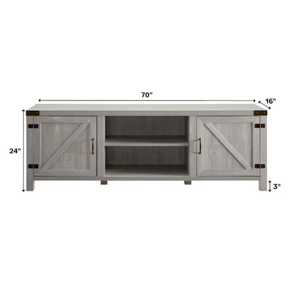 Meuble TV Middlebrook Firebranch 70 pouces à portes de grange