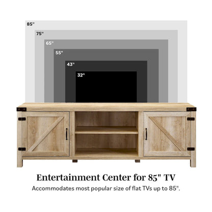Meuble TV Middlebrook Firebranch 70 pouces à portes de grange