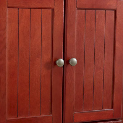 Armoire de rangement d'angle de cuisine de style campagnard à 4 niveaux et 72 pouces, avec 8 portes, haute armoire de rangement et étagères réglables