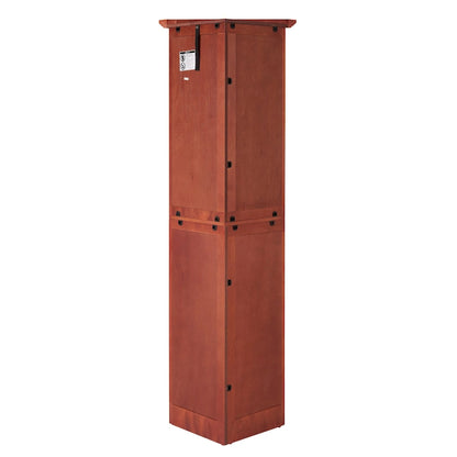 Armoire de rangement d'angle de cuisine de style campagnard à 4 niveaux et 72 pouces, avec 8 portes, haute armoire de rangement et étagères réglables