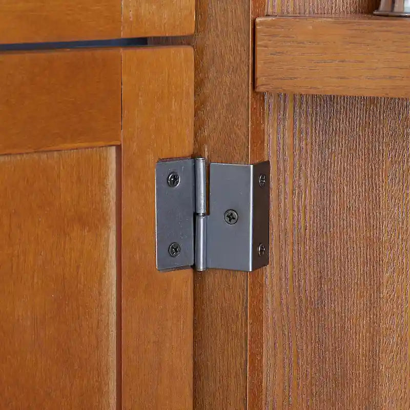 Armoire de rangement d'angle de cuisine de style campagnard à 4 niveaux et 72 pouces, avec 8 portes, haute armoire de rangement et étagères réglables