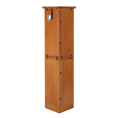 Armoire de rangement d'angle de cuisine de style campagnard à 4 niveaux et 72 pouces, avec 8 portes, haute armoire de rangement et étagères réglables