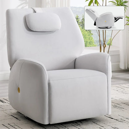 Fauteuil inclinable électrique pivotant et à bascule avec coussin de soutien lombaire et cervical, angle de rotation maximal de 270°, ports USB et Type-C