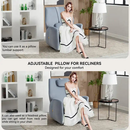 Fauteuil inclinable électrique pivotant et à bascule avec coussin de soutien lombaire et cervical, angle de rotation maximal de 270°, ports USB et Type-C