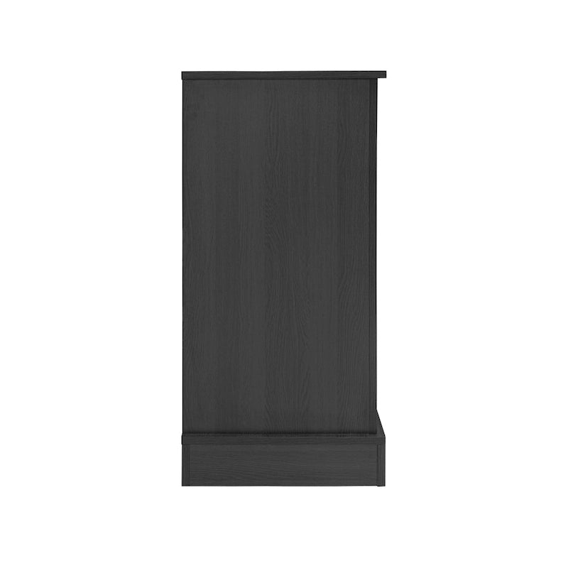 Meuble TV avec cheminée électrique et portes coulissantes de style grange (58.03) pour téléviseurs jusqu'à 65 pouces