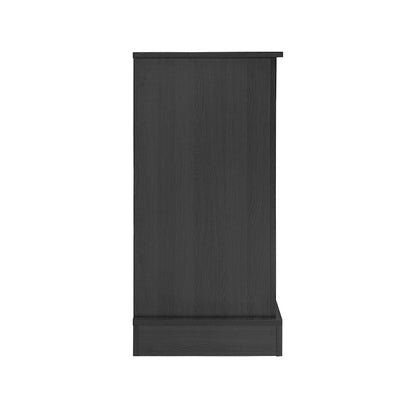 Meuble TV avec cheminée électrique et portes coulissantes de style grange (58.03) pour téléviseurs jusqu'à 65 pouces