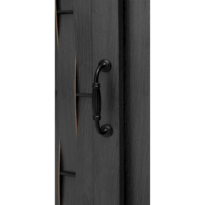 Meuble TV avec cheminée électrique et portes coulissantes de style grange (58.03) pour téléviseurs jusqu'à 65 pouces