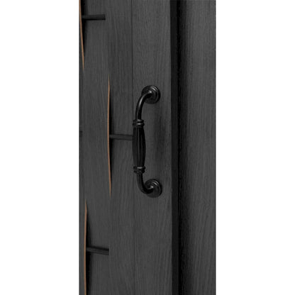 Meuble TV avec cheminée électrique et portes coulissantes de style grange (58.03) pour téléviseurs jusqu'à 65 pouces