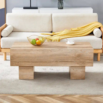 Table basse moderne et simple en MDF avec autocollant texturé