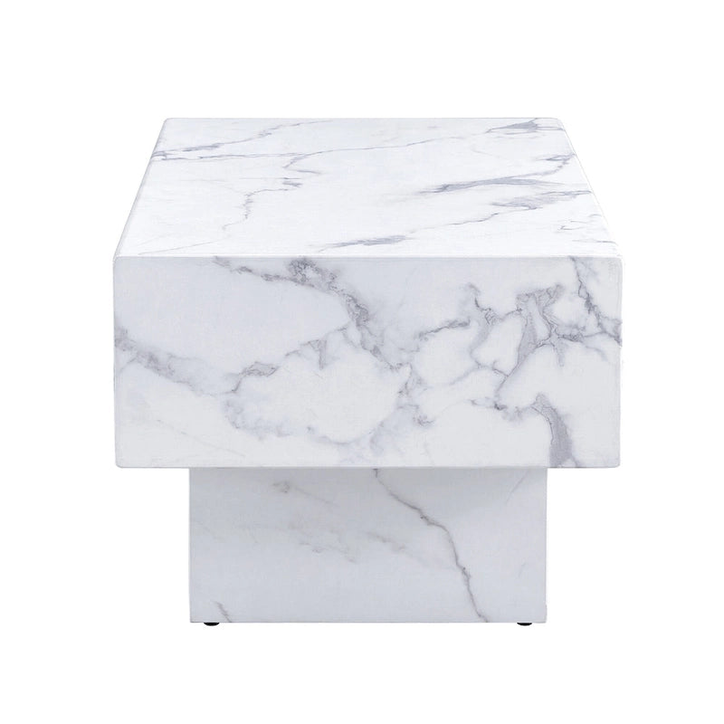 Table basse moderne et simple en MDF avec autocollant texturé