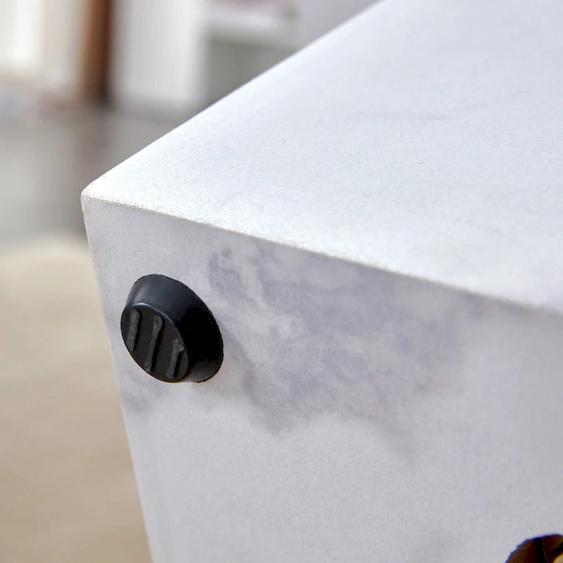 Table basse moderne et simple en MDF avec autocollant texturé