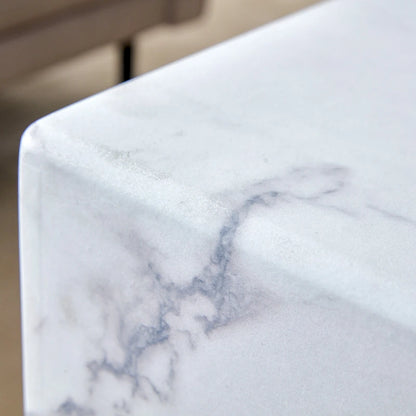 Table basse moderne et simple en MDF avec autocollant texturé