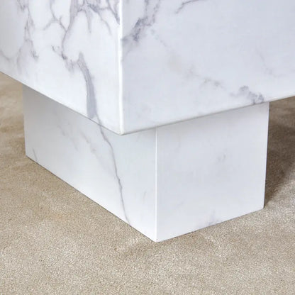 Table basse moderne et simple en MDF avec autocollant texturé