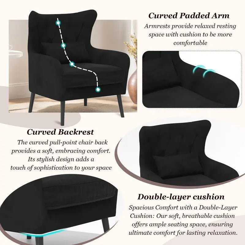 Ensemble canapé 2 pièces moderne en velours pour salon, recouvert de tissu