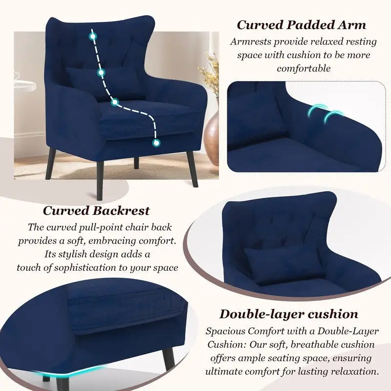 Ensemble canapé 2 pièces moderne en velours pour salon, recouvert de tissu