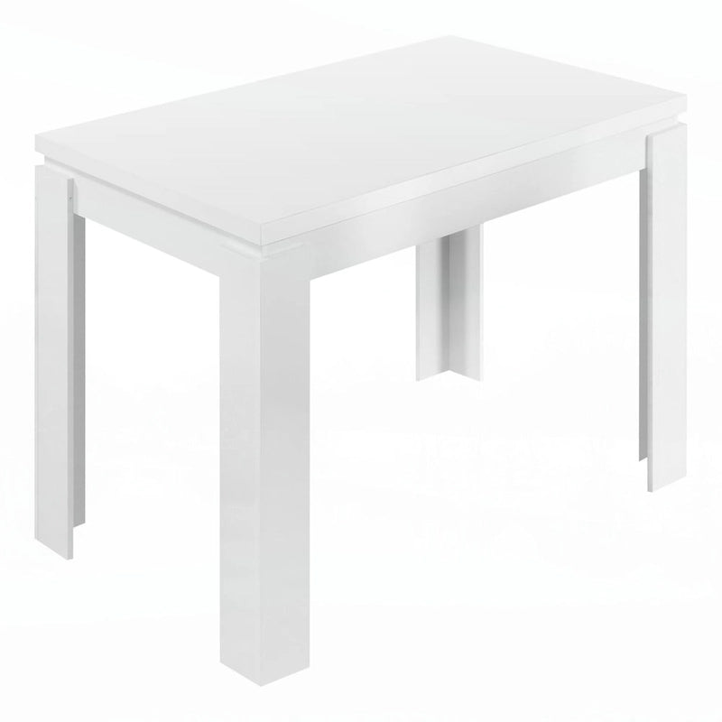 Table de salle à manger rectangulaire 60 pouces, blanche