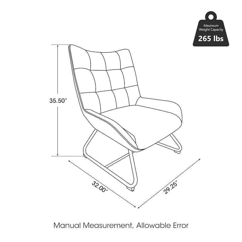 Ensemble de 2 fauteuils d'appoint Glitzhome à oreilles en similicuir de 35,5 po de hauteur avec pieds en métal