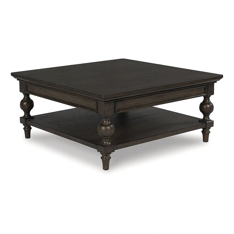 Table basse carrée marron foncé Signature Design by Ashley Veramond - 42 po L x 42 po P x 18,63 po H