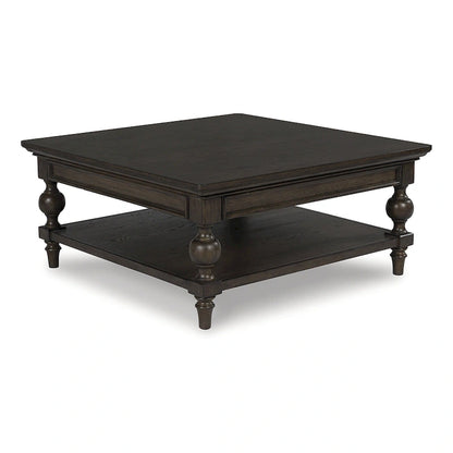 Table basse carrée marron foncé Signature Design by Ashley Veramond - 42 po L x 42 po P x 18,63 po H