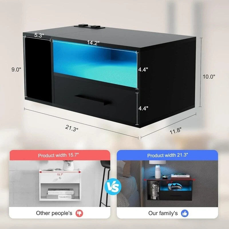 Table de chevet flottante