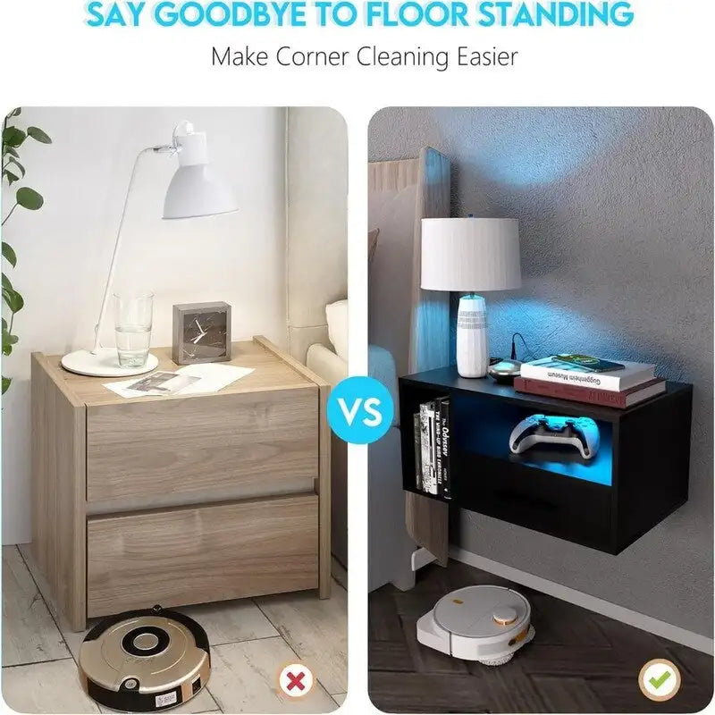 Table de chevet flottante