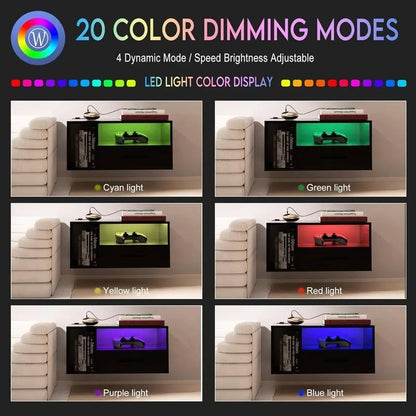 Table de chevet flottante