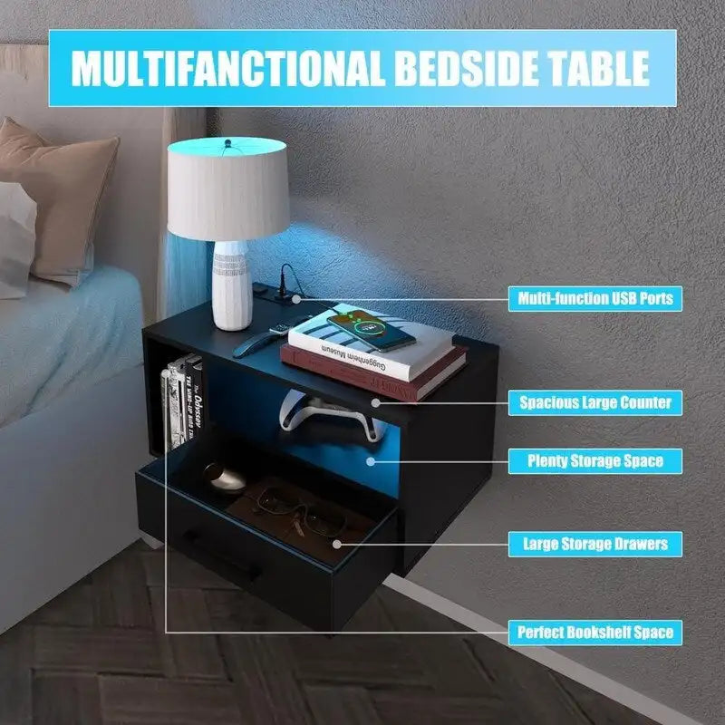Table de chevet flottante