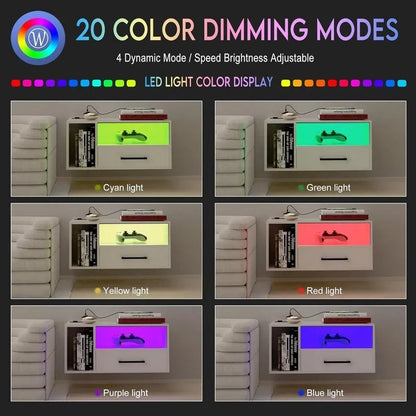 Table de chevet flottante