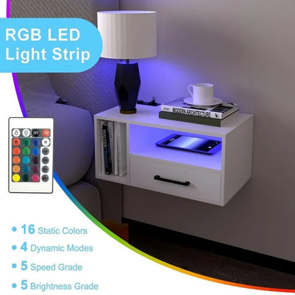 Table de chevet flottante