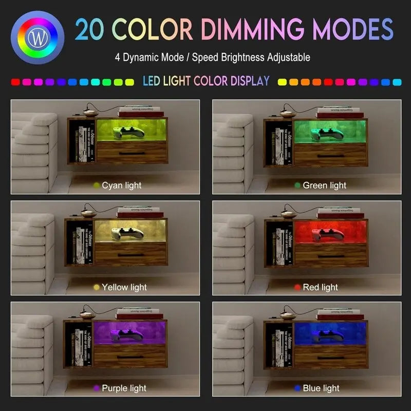 Table de chevet flottante