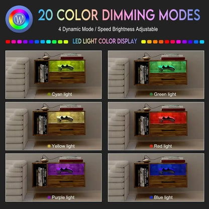 Table de chevet flottante