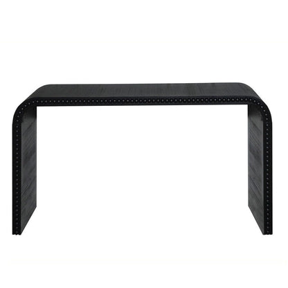 Table d'entrée 59, table incurvée style cascade, console avec perles de bois