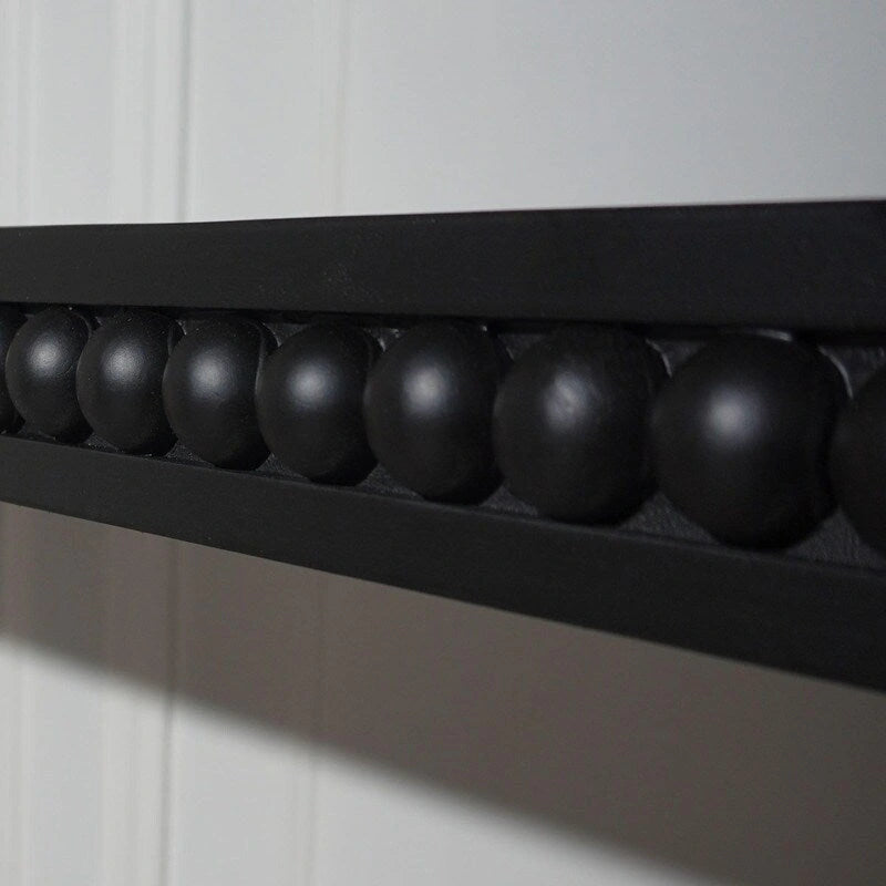 Table d'entrée 59, table incurvée style cascade, console avec perles de bois