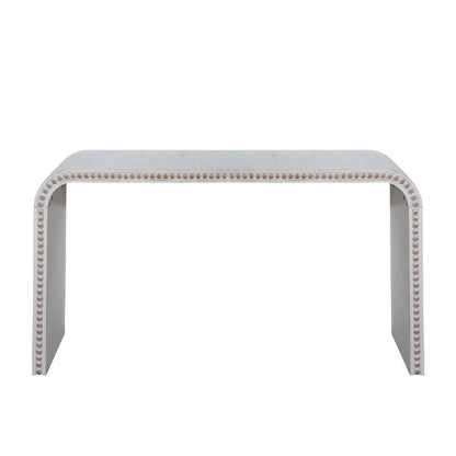 Table d'entrée 59, table incurvée style cascade, console avec perles de bois