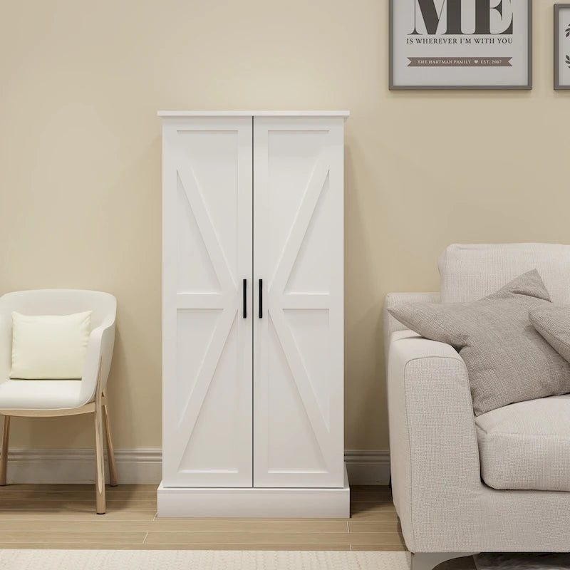 Meuble de cuisine avec éclairage LED 50, buffet autoportant à 2 portes avec étagères et 2 tablettes réglables