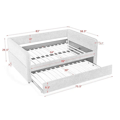 Lit de jour entièrement bouclé avec lit gigogne