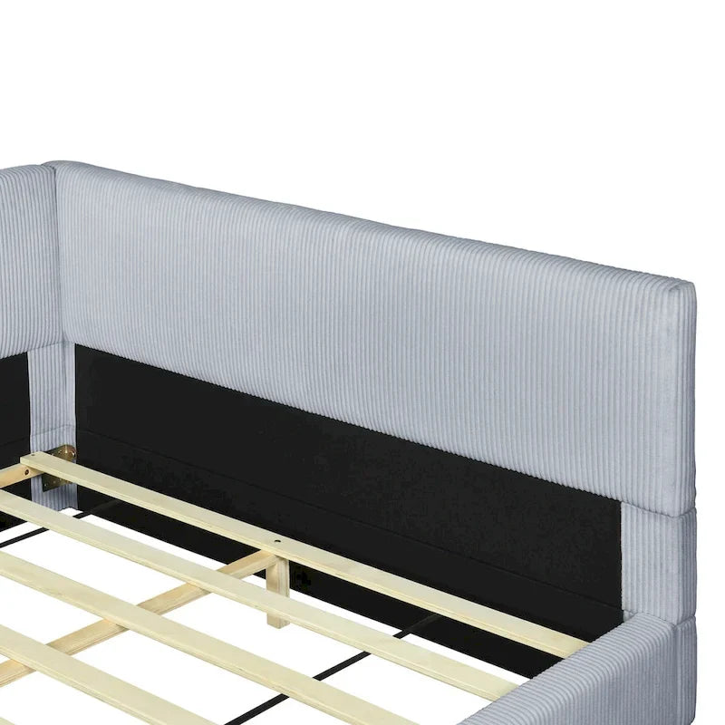 Lit de jour en L avec cadre solide