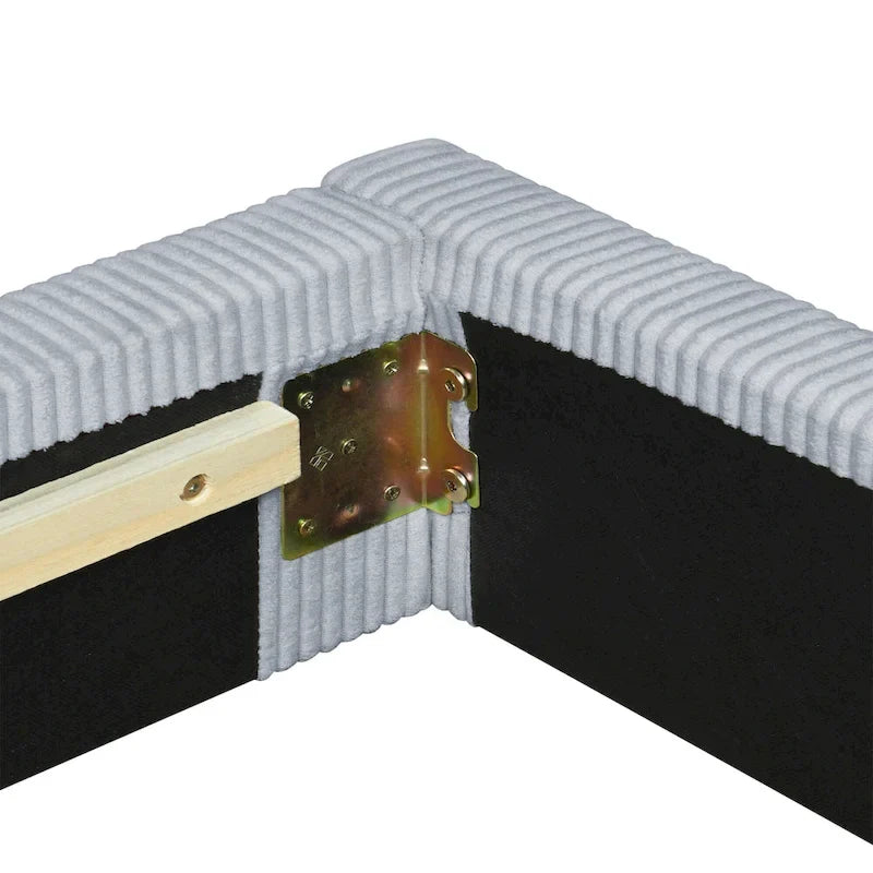 Lit de jour en L avec cadre solide