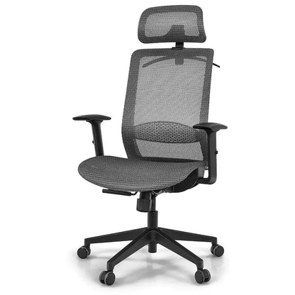 Fauteuil de bureau ergonomique Costway à dossier haut en maille, inclinable et facile à manipuler - Voir les détails