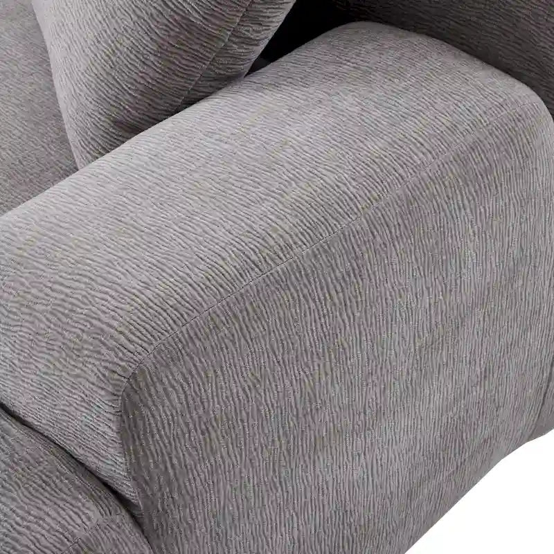 Canapé d'angle modulaire en polyester 111, forme L, avec mousse haute densité, assise profonde de 68,5 cm et revêtement en chenille infroissable.
