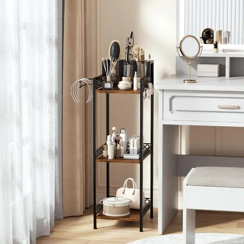 Étagère de salle de bain à 3 niveaux - 29 cm (P) x 25 cm (L) x 83 cm (H)