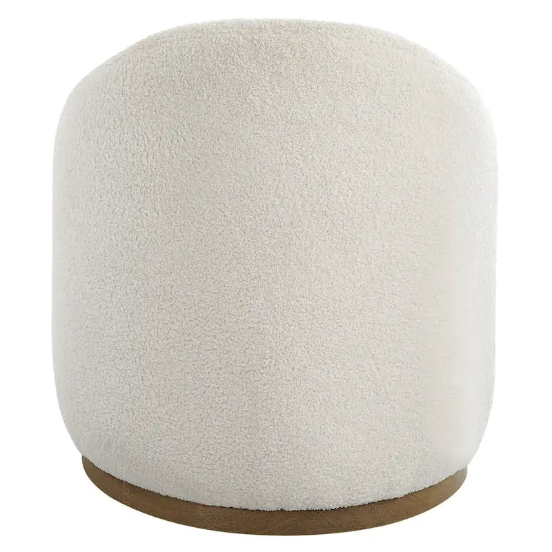 Pouf ottoman pivotant rembourré et moelleux - 24 - Blanc et marron