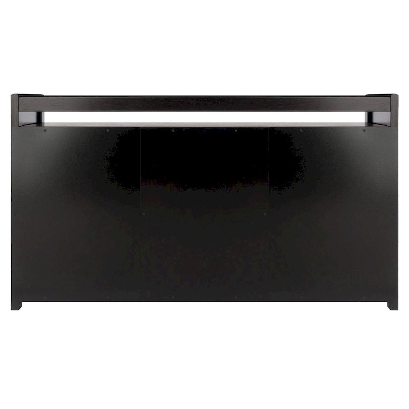 Banc de rangement 4 pièces, 3 paniers tressés pliables, 37,5 cm, couleur expresso chocolat