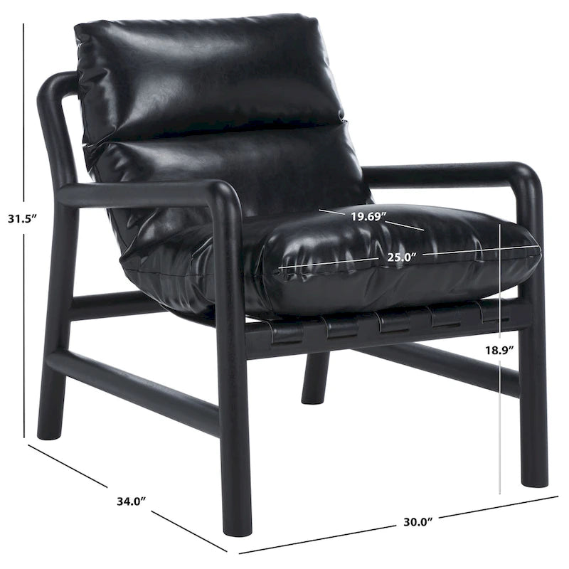 Fauteuil d'appoint Claxon de SAFAVIEH Home - 76 cm (L) x 86 cm (P) x 81 cm (H)