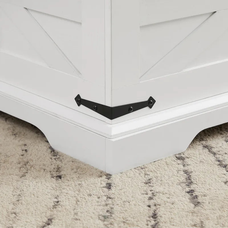 Table basse carrée de style campagnard en bois avec grand compartiment de rangement dissimulé et plateau relevable à charnières, idéale pour le salon.