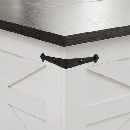 Table basse carrée de style campagnard en bois avec grand compartiment de rangement dissimulé et plateau relevable à charnières, idéale pour le salon.